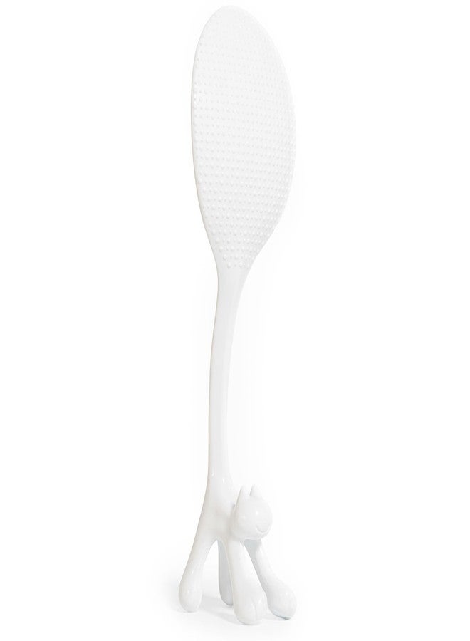 Lagomian Made in Korea, Non-Stick Standing Rice Paddle - Cute Cat Design, Rice Spoon, Rice Scooper, Self-Standing Rice Server, Salad Server, Serving Utensil, Spatula (White) - Image 1